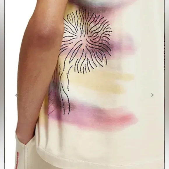Scotch & Soda Blurred Landscape Artwork T-Shirt - Picture 8 of 11